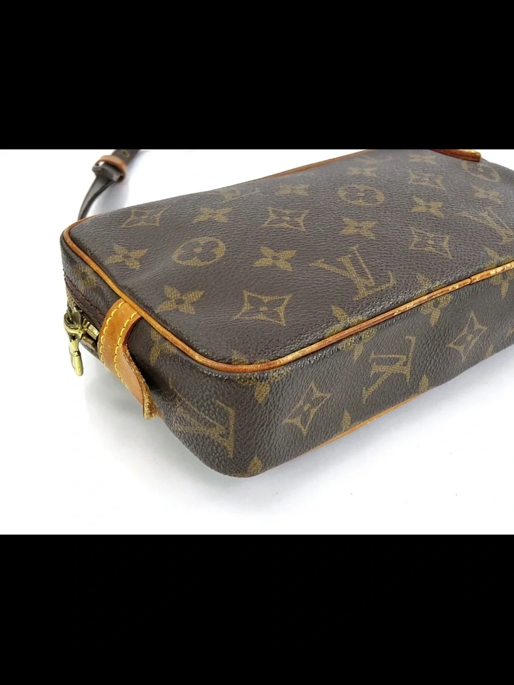 Louis Vuitton Monogram Canvas Crossbody with Tan Leather Trim